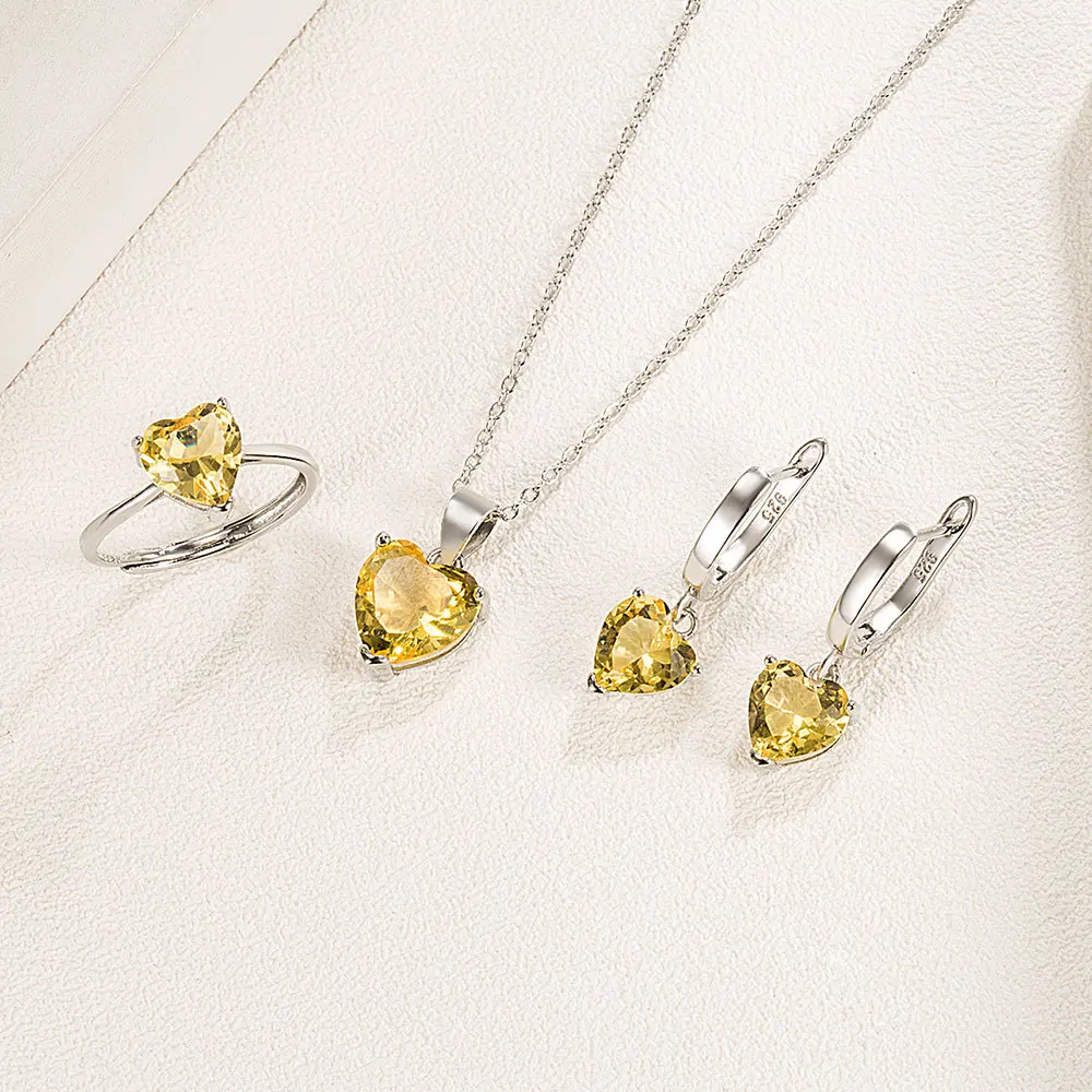 JEWELRY SETS FOR WOMEN HEART ZIRCON