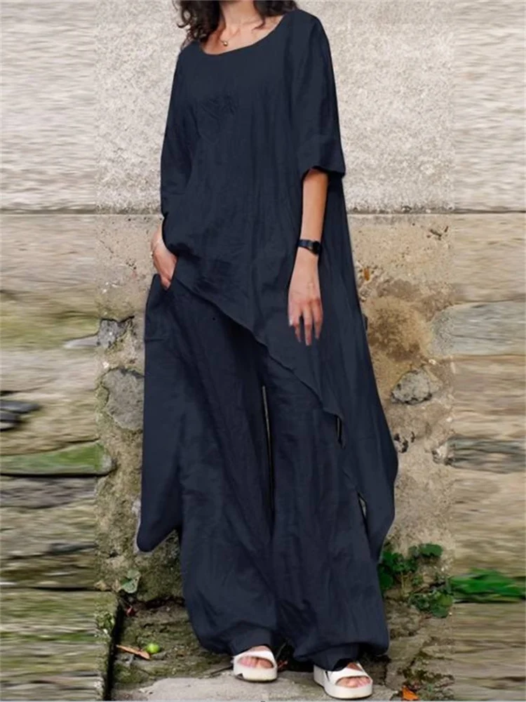 Wmstar Two Piece Set Women Casual Long Top and Pants Sets Fall Clothes New in Outfits Matching Suit Wholesale Dropshipping S-5XL