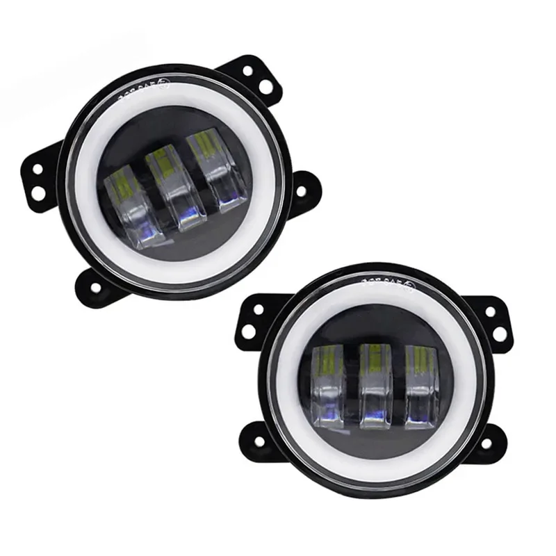 지프 랭글러 JK LJ TJ 닷지 저니 매그넘 ATV 60W 4인치 LED 패싱 안개등 화이트 DRL 앰버 방향지시등
