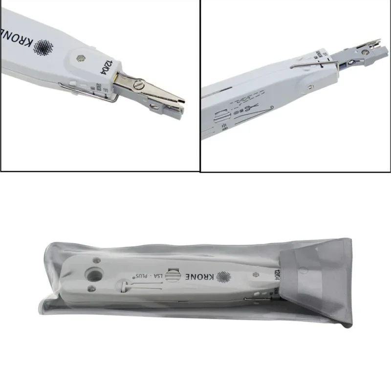 Silver KRONE LSA-Plus Punch Down Tool Kit with Sensor for Telecom Phone RJ11 Wire Ethernet Network Cat5 RJ45 Cable punch down tool network tool kit network tool set