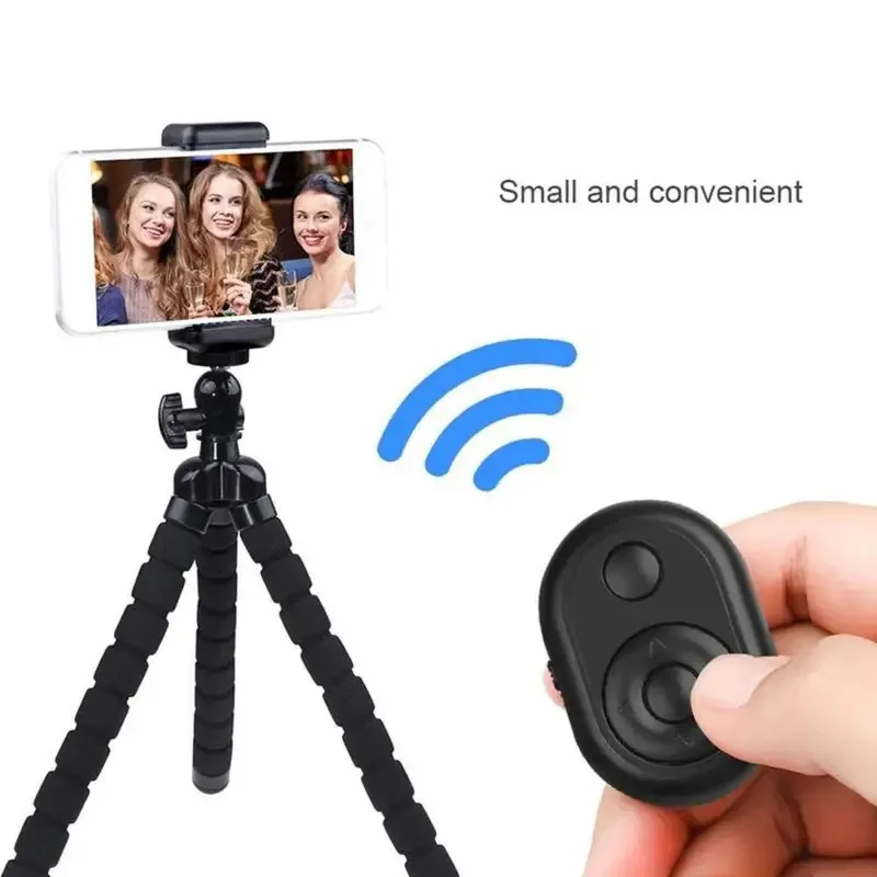 Mini Wireless Remote Controller Compatible with Bluetooth Self-Timer Shutter Button Android Apple Camera