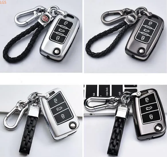 

For Skoda Kodiaq 2017-2019 Zinc alloy Car key Protective shell Anti-scratch protection decoration car accessories