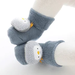 Cute Cartoon Baby Foot Socks Plus Thickened Soft Cotton Medium Stockings Non-Slip Scratch Spring & Autumn Floor Warmer Hosiery
