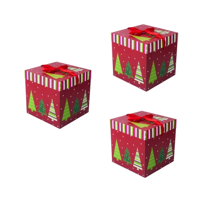 Personalized Christmas Eve Foldable Gift Box - Holiday Party Favor & Present