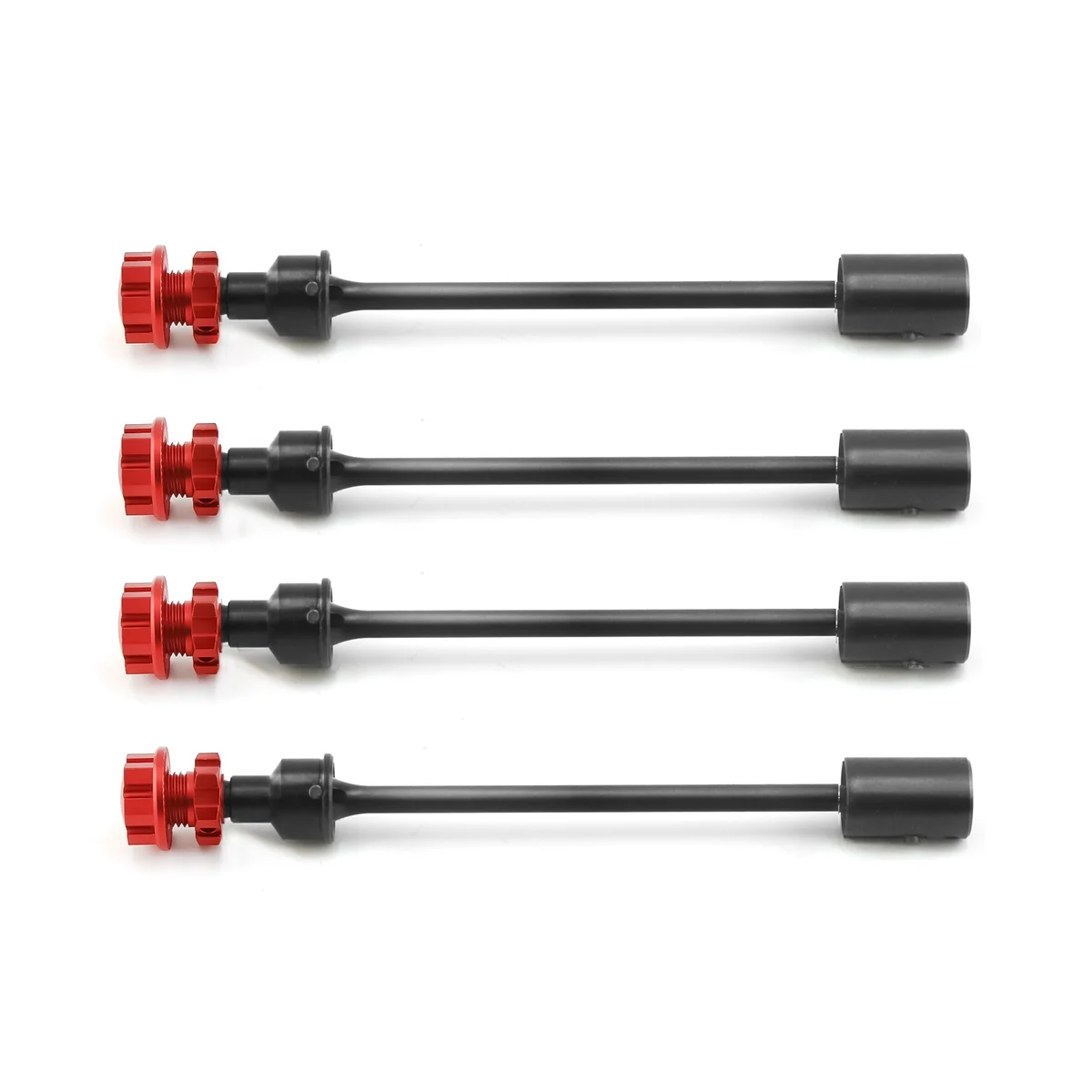 

4 шт. стальной приводной вал CVD Driveshaft со сращенным шестигранным колесом для TRAXXAS E-Revo 2,0 86086-4 1/10 детали для модификации радиоуправляемых автомобилей, 1