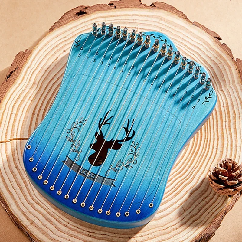 Cega 17 Strings Lyre Harp Solid Beech Wood Harp Portable Mini Lyre Piano Beginner Kid Stringed Instruments with Accessories Gift harp musical instrument