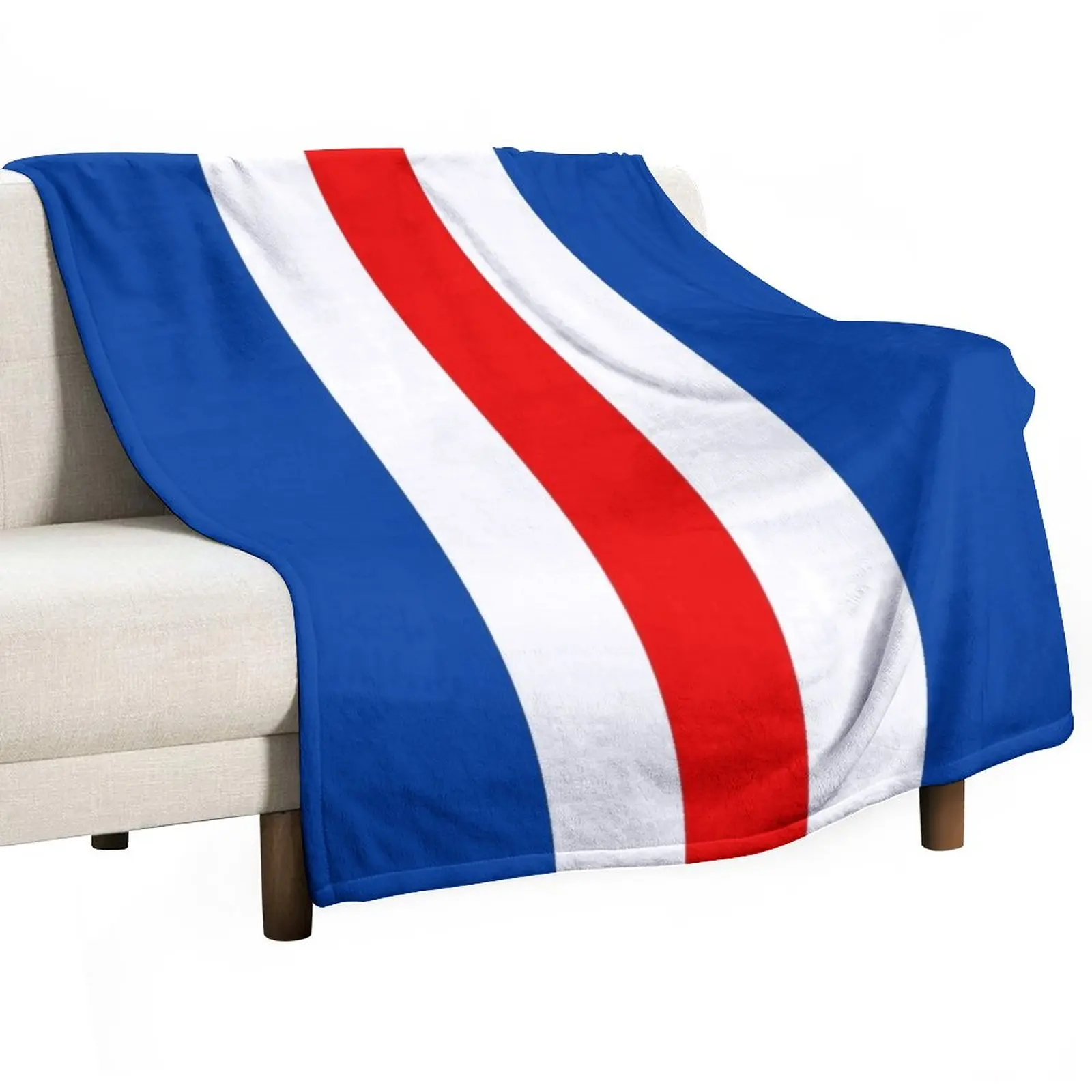 

Retro Rangers Vertical Bar Stripes Blue, White, Red Throw Blanket For Sofa Thin Winter bed blankets Baby Blanket