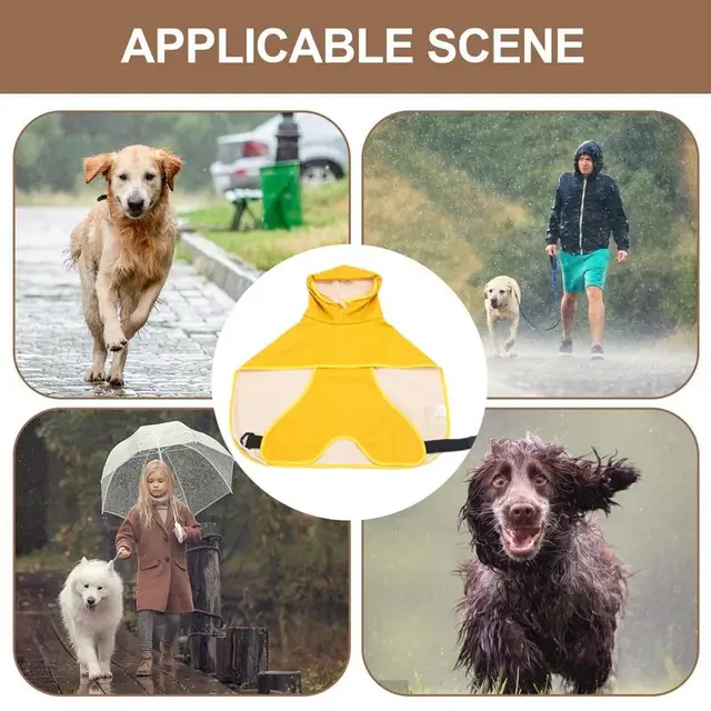 dog raincoat waterproof large dog raincoat with belly protection