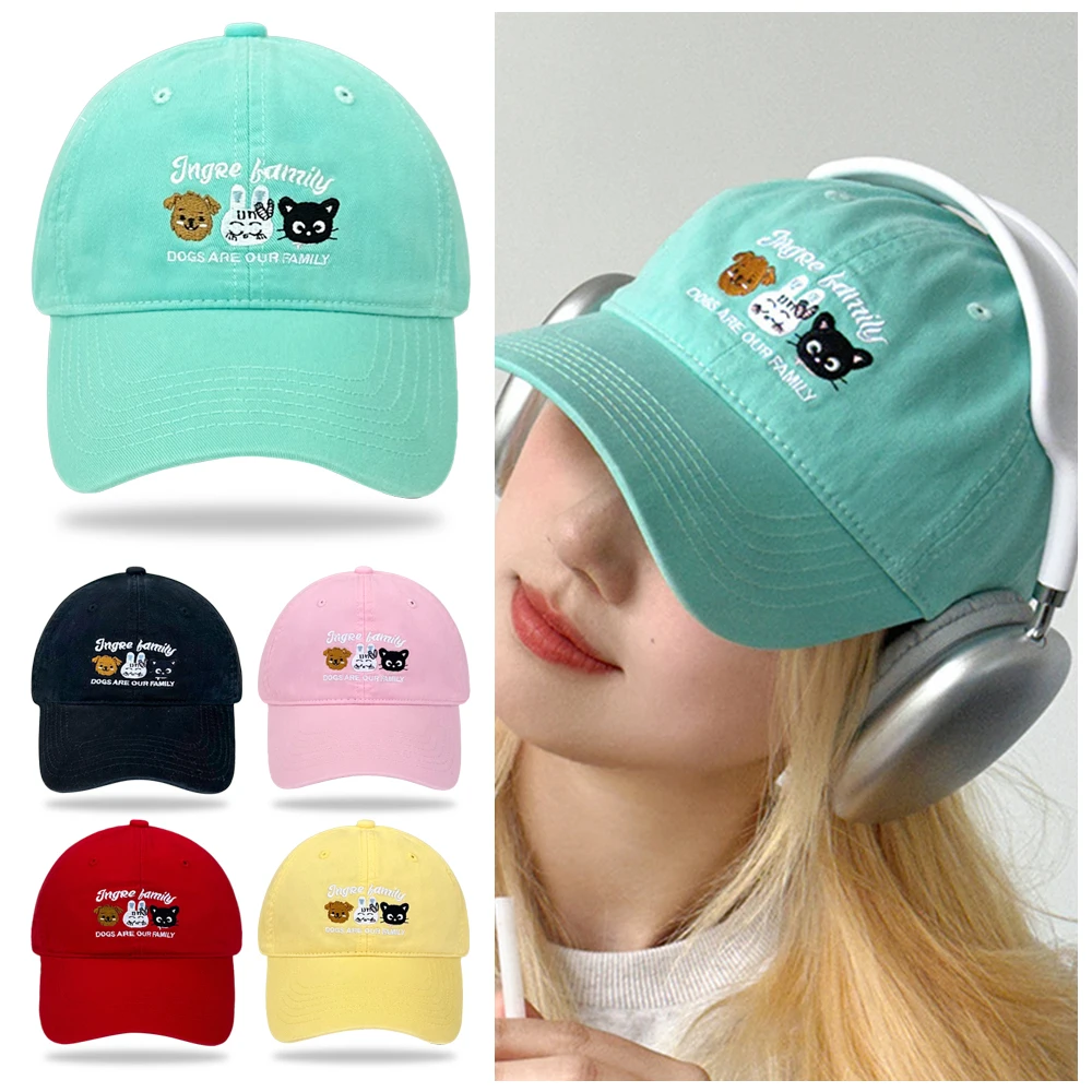 Soft Cotton Letter Embroidered Baseball Cap For Women Men Casual Outdoor Sports Curved Brim Visor Hats Unisex Hip Hop Dad Caps