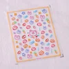 Lovely Colored Graffiti Bear Rabbit Cat Puppy Carrot Fishbone Stars 3D Flat Self Adhesive Nail Art Stickers Cute Manicure Decals 6