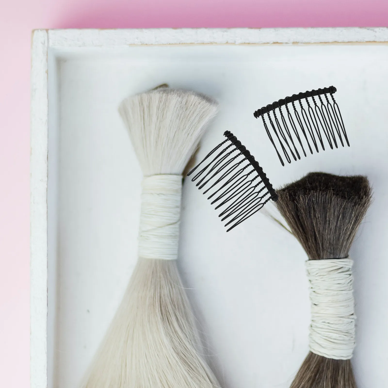 25Pcs 헤어 빗 클립 금속 와이어 멀티 투스 신부 헤어 스타일링 웨딩 헤어 액세서리 여성용 사이드 빗