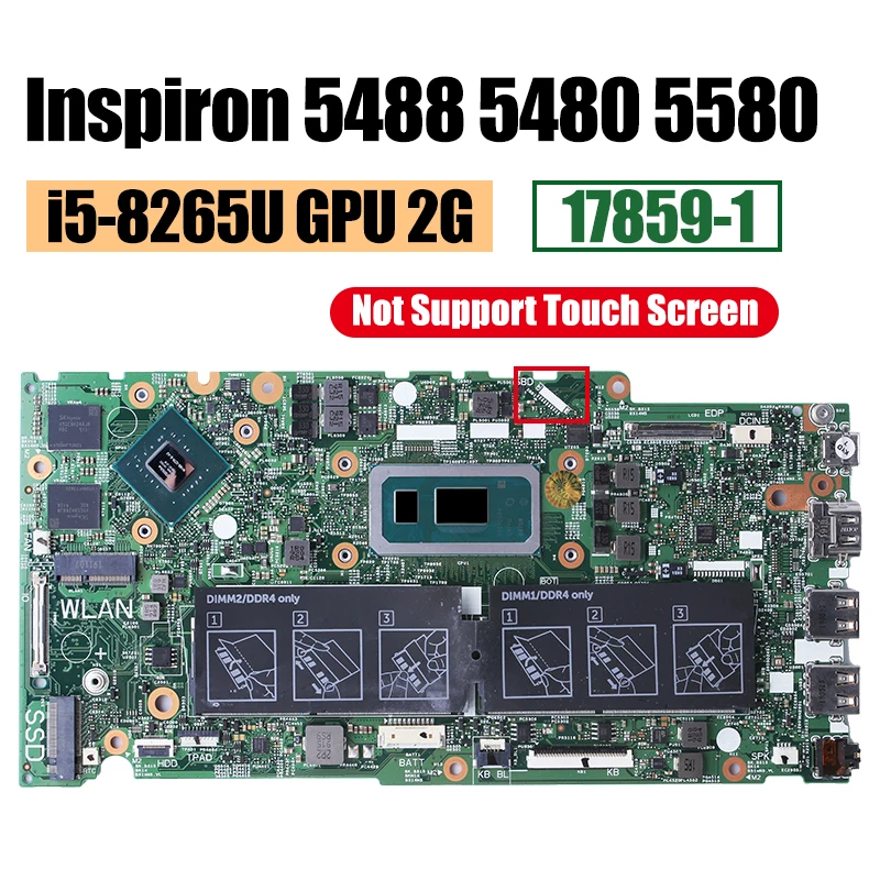 For DELL Inspiron 5488 5480 5580 5482 Notebook Mainboard
