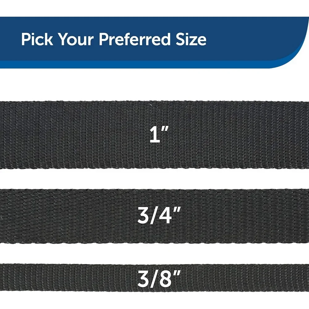 Nylon Dog Leash – Strong, Durable, Traditional Style Leash with Easy to Use Bolt Snap for Small, Medium and Large Dogs – 3/4" x