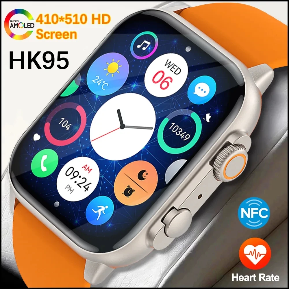 

NEW AMOLED Screen Ultra Smart Watch Men Always Show Time Bluetooth Call Series 8 High Refresh Rtae NFC 2023 Sport Smartwatch