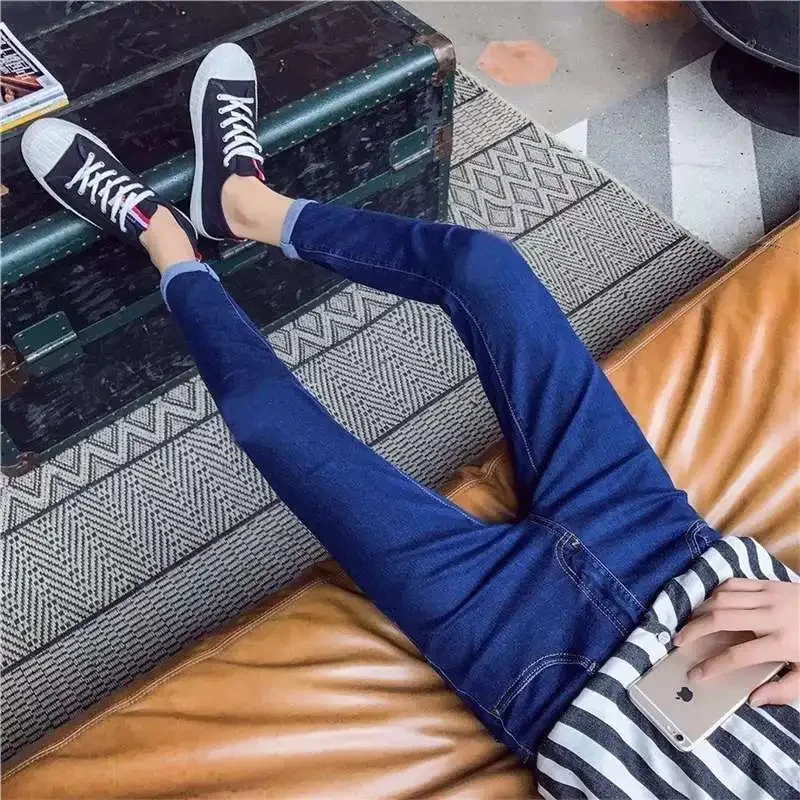 Pure Blue pants high quality