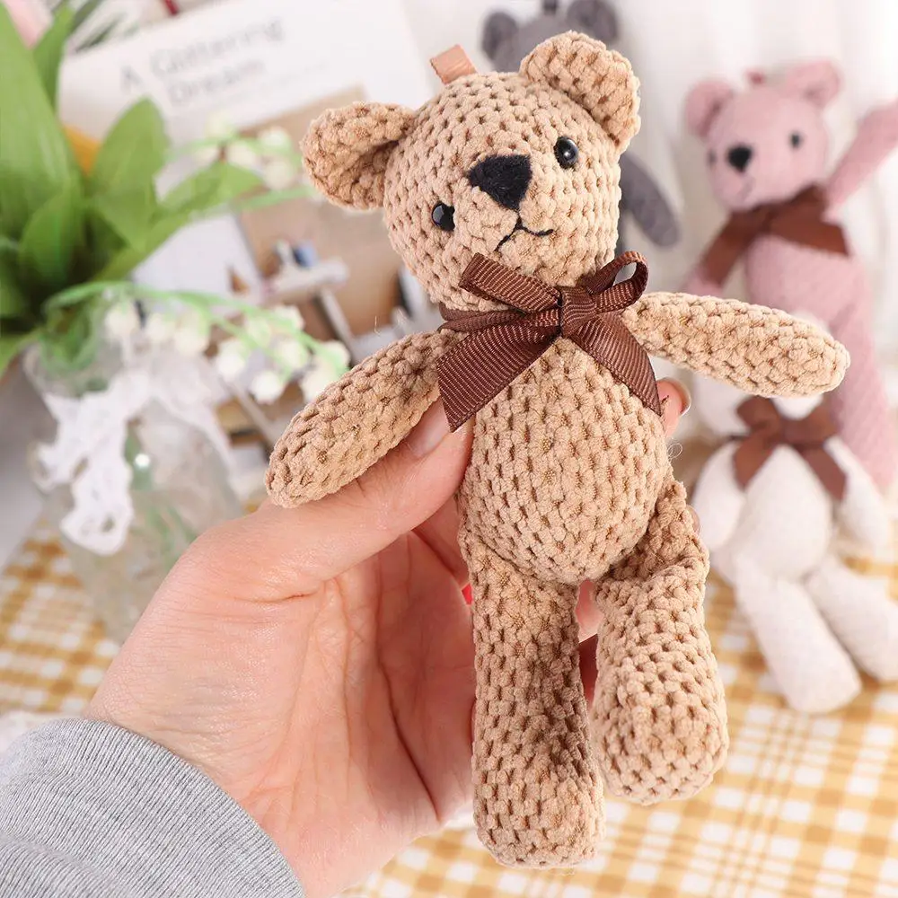 Children Gift Cute Toy Decorations Key Pendant Wedding Party Decor Bear Plush Toy Bear Stuffed Toys Soft Toys Stuffed Animals