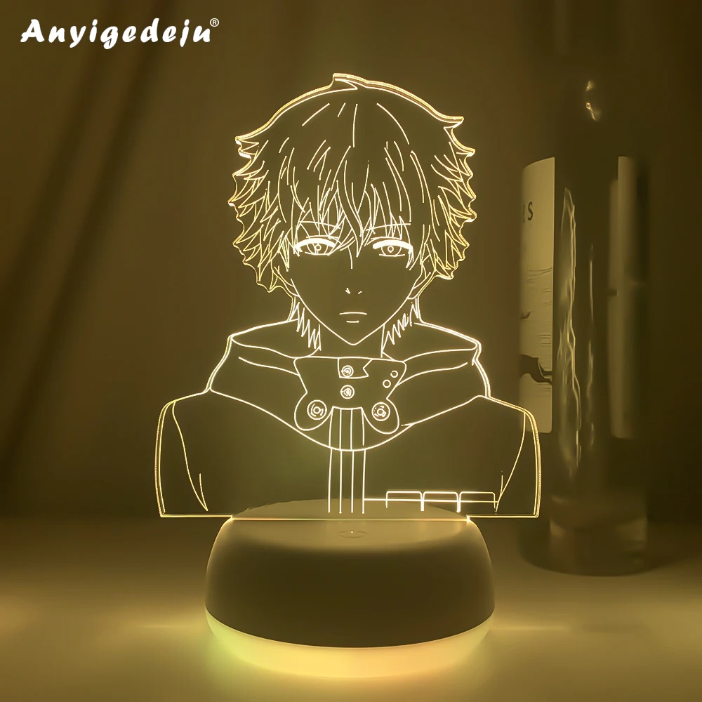 

Светодиодный ночник 3d, Токийский Гуль Кен канеки, Ночной светильник с лицом для чтения, декор для комнаты, аниме, подарок на день рождения, настольная лампа с Usb