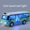 School Bus Toys Cars Die Cast Plastic Little Cars City Bus With Sound And Light Up Friction Powered Cars Play Toys Gift For Kids 4
