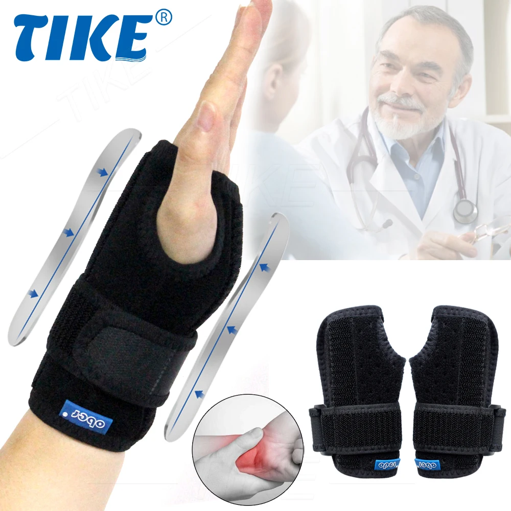 

TIKE 1 PC Adjustable Wrist Fitted Stabilizer Splint Carpal Tunnel Hand Compression Support Wrap for Wrist Injuries Pain Relief