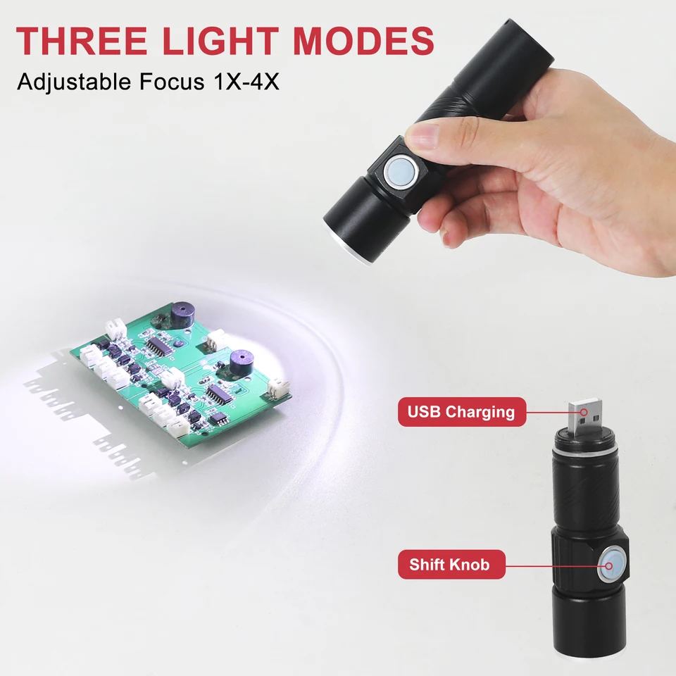 Terza Mano Per Saldatura Lytool Con Lente LED - 4 Bracci Flessibili Per Elettronica - Foto 11