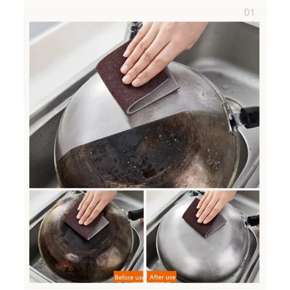 5/10 Pcs Useful Things for Kitchen Gadgets Cleaning Sponge Scouring Pad Silicon Carbide Brush Utensil Tools Home Supplies Garden