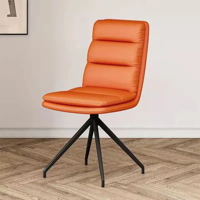 

Swivel Chair Nordic Light Luxury Double-Layer Dining Chair Leather Backrest Soft Pillow Chair Dining Table and Chair