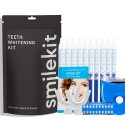 Smilekit PAP Teeth Whitening Kit With Led light And Gel Portable Clean Teeth Plague Stains Whitening Remove Stains Oral Care