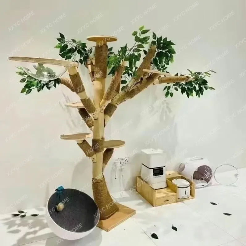 Cat climbing frame litter Integrated cat toy scratching board litter climbing frame, teasing Cat frame