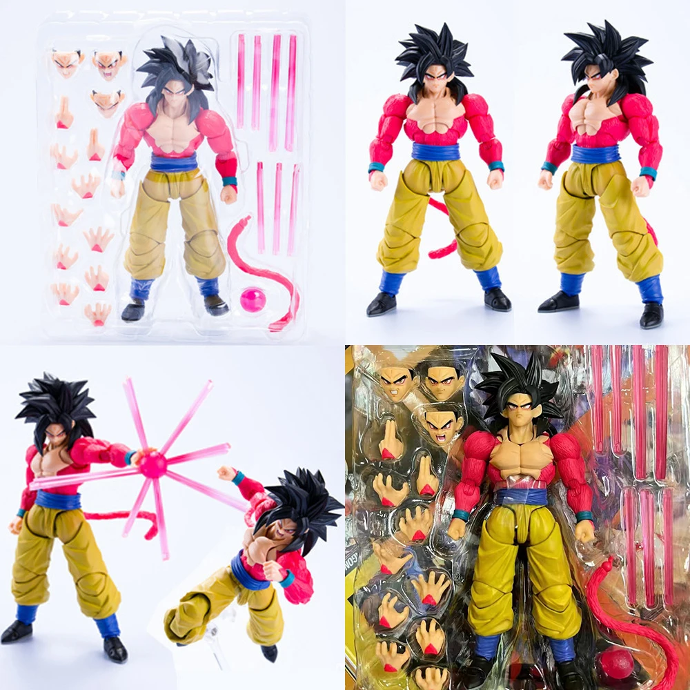 Bandai espíritos shf dragon ball gt super saiyan 4 filho goku kawaii anime  figura modelo dos desenhos animados figura de ação crianças brinquedos  colecionáveis - AliExpress