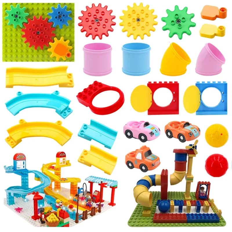 Grandi Blocchi Di Costruzione Crazy Marble Race Run Slipway Pipeline Ball Compatibile Grandi Mattoni Labirinto Gioco Bambini Bambini Giocattoli Montes