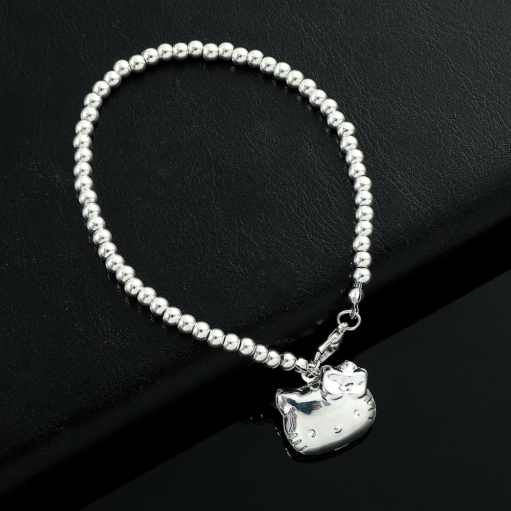 Popular Brands Silver Color KT Cat Bracelets for Women Fashion - Main Image