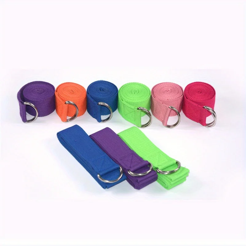 Durable Cotton Yoga Strap Metal D Ring