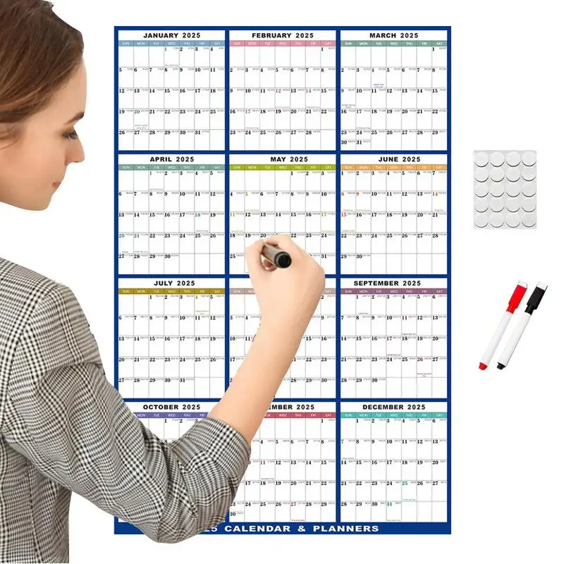 Plan Calendar Adornment Digital Wall Planner Annual Schedule Mounted Erasable For Bedroom Living Room Planning Schedule wall calendar,paper wall calendar,dry erase calendar
