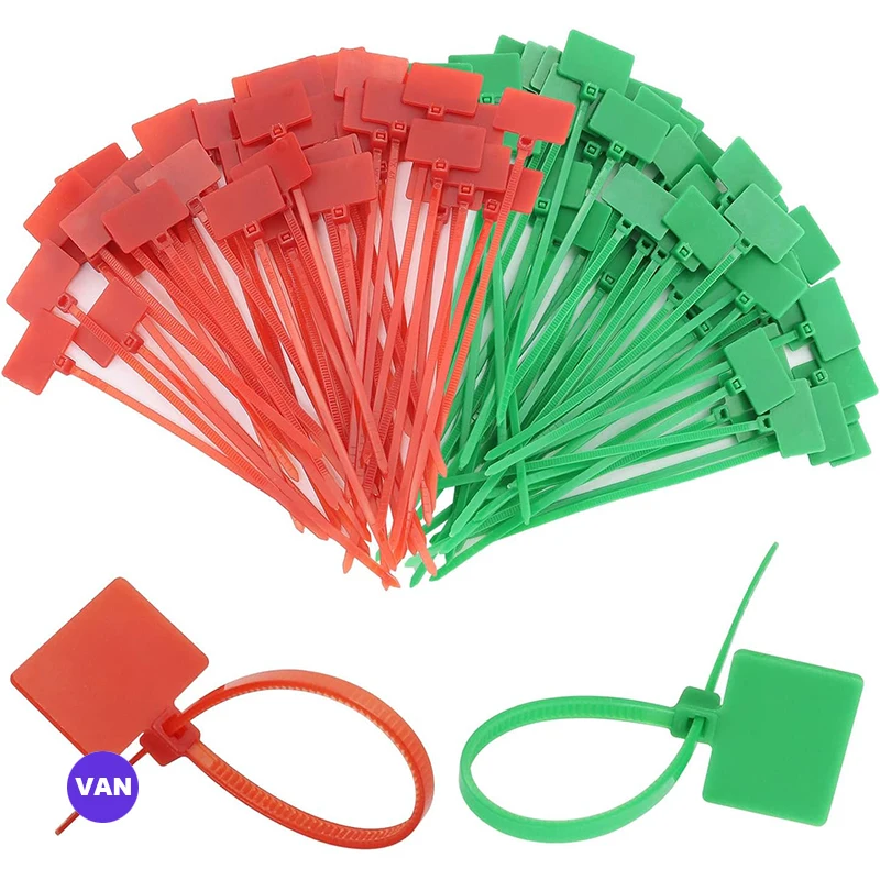 

3x100mm Nylon Marker Cable Ties Self-locking Wire Zip Ties Cable Mark Tags Label Tie Power Marking Label Tags Label Tie Straps