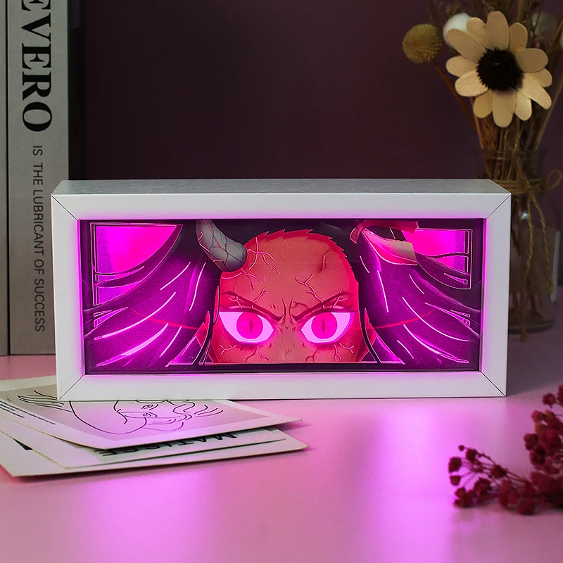 

Anime Light Box Baby Night Light Anime 3D Shadow Lamp Eyes Face Laser Carving Lamp Usb Led Lights Room Decoration Brithday Gift