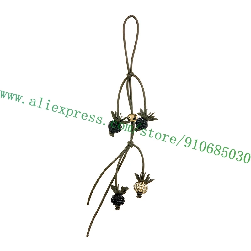 Charming Fruit Flower Leather Bag Charm Keyring Ornament