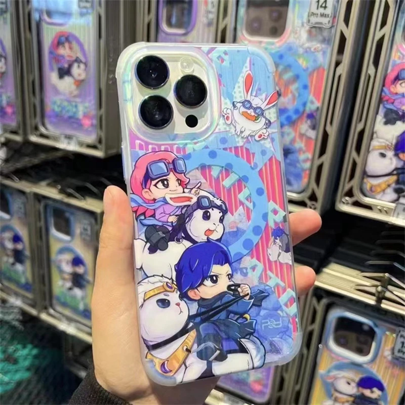 Fashion Magnetic Phone Case For Iphone 14 Pro Max Frosted Anti-fall Shockproof Cover For Apple Phone 14 Plus