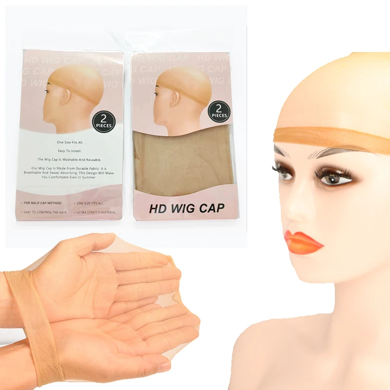Hd Wig Cap 12pcs/6bag Thin Stocking Cap Wig Transparent Hd Invisible For Accessories