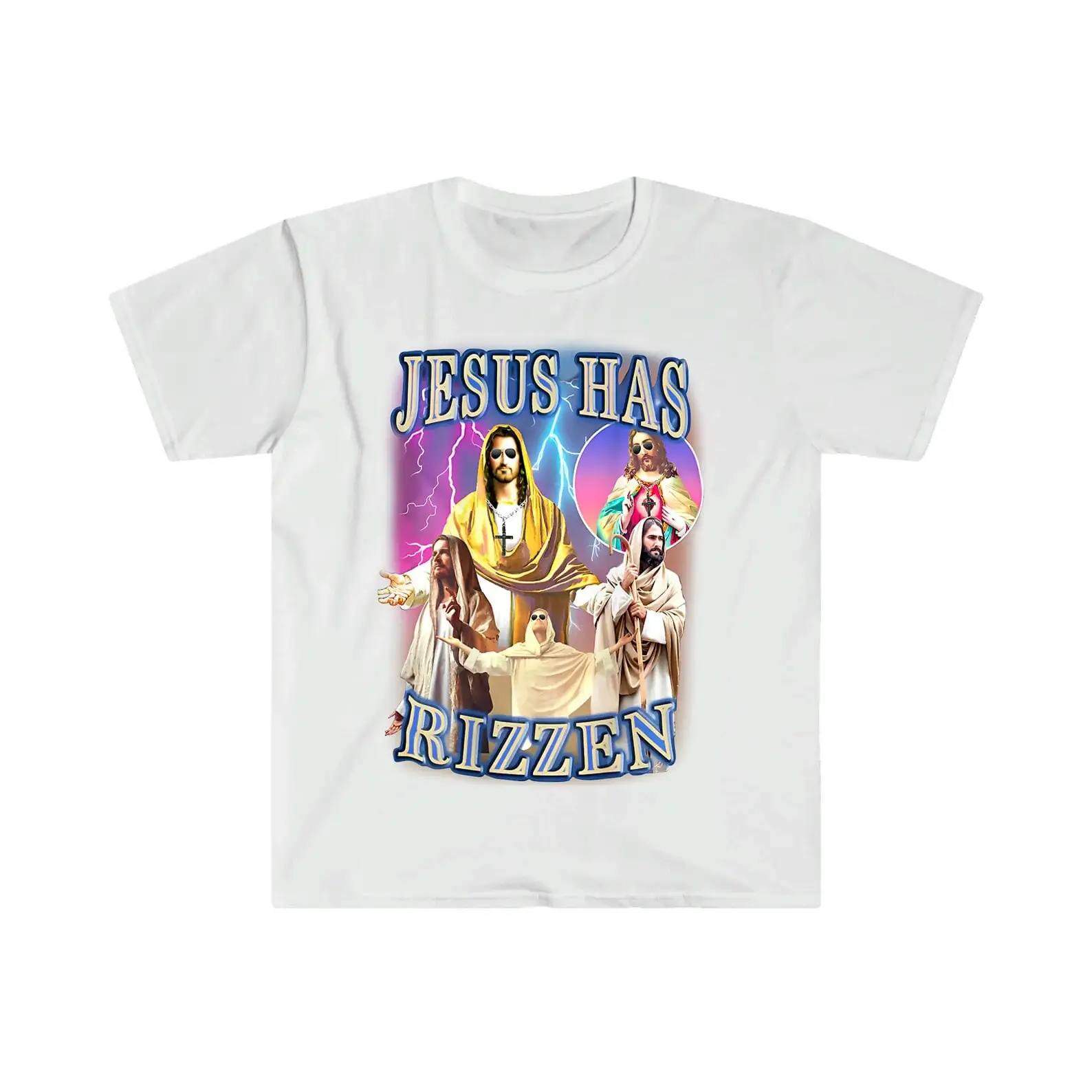 Jesus Has Rizzen T-Shirt He Is Rizzen Meme Jesus Cool