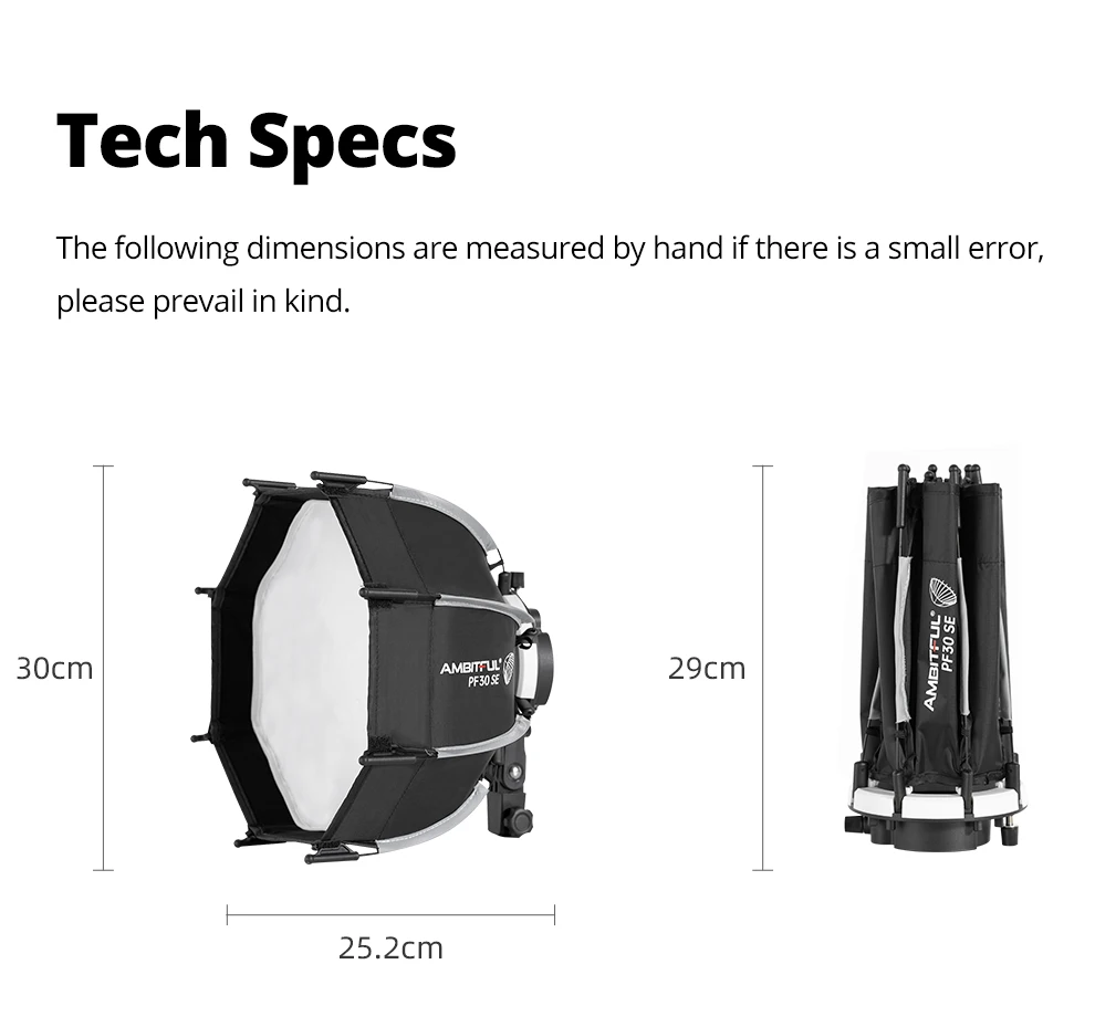 30cm PF30 SE 40cm PF40 SE Camera Flash Mini Softbox Portable Octagon Umbrella So