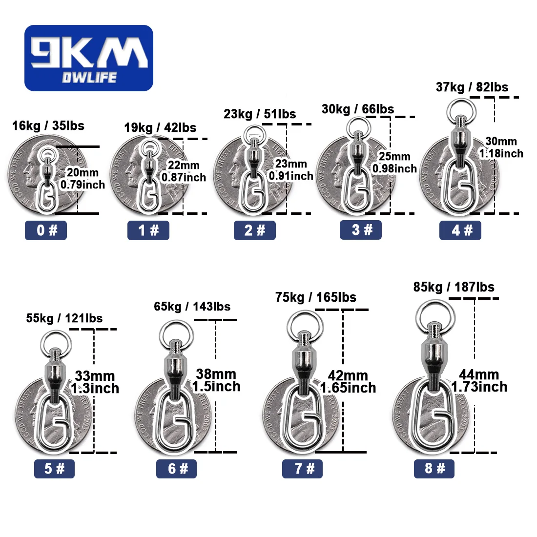 Fishing Swivels Snap Ball Bearing Swivel 2