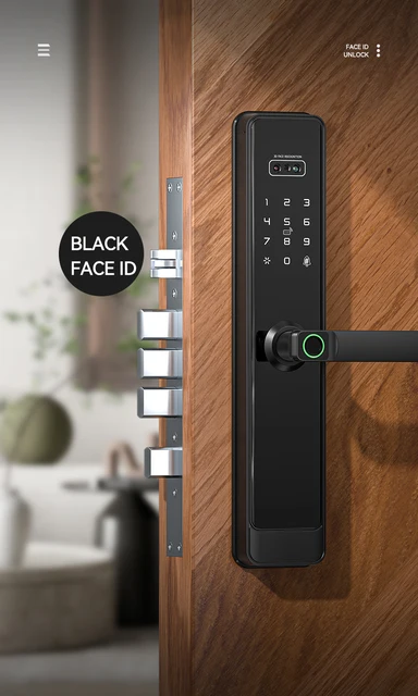 Sunlight 001Enrique TTlock Fingerprint 3D Face Recognition Intelligent Smart Door Lock Digital Lock for Home 2