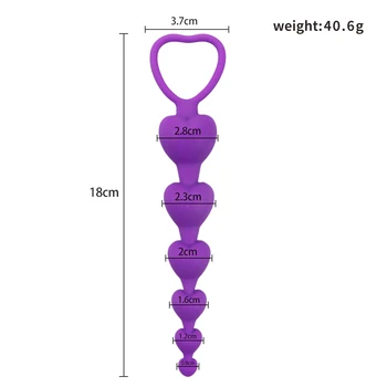 Anal Plug Massager Vaginal Stimulator With Wearable Silicone Anal Beads Female Gay Sex Toys for