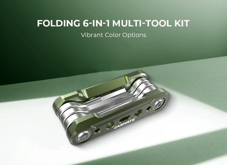 Universal DSLR Camera Rig Folding 6-in-1 Tool Set with Screwdrivers and Wrenches