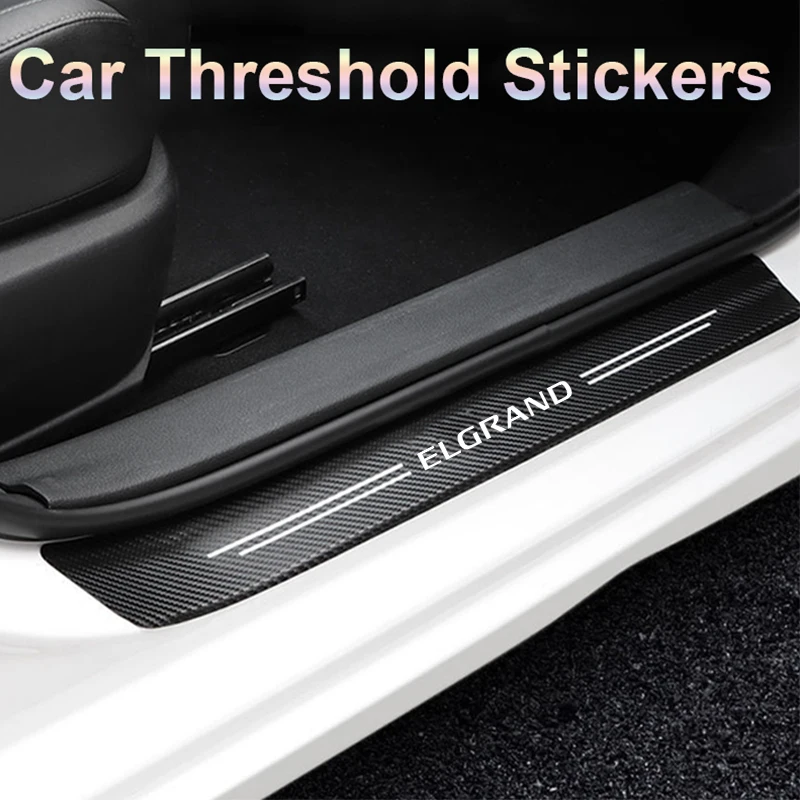 

Полоса на порог автомобильной двери, лента для царапин, пленка для Nissan Elgrand Logo 2017 2018 2019, водонепроницаемая защитная пленка, аксессуары