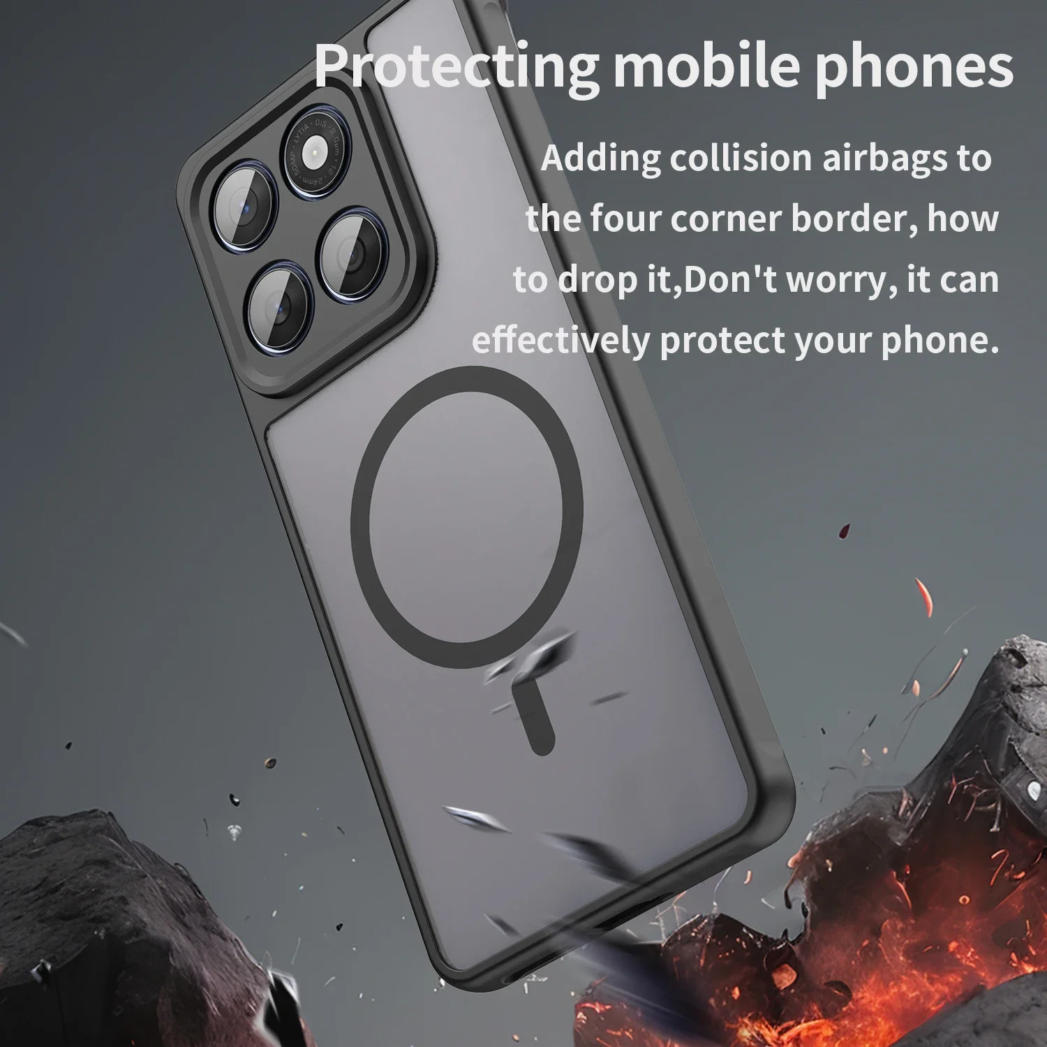 Matte Clear Magsafe Magnetic Shockproof Case