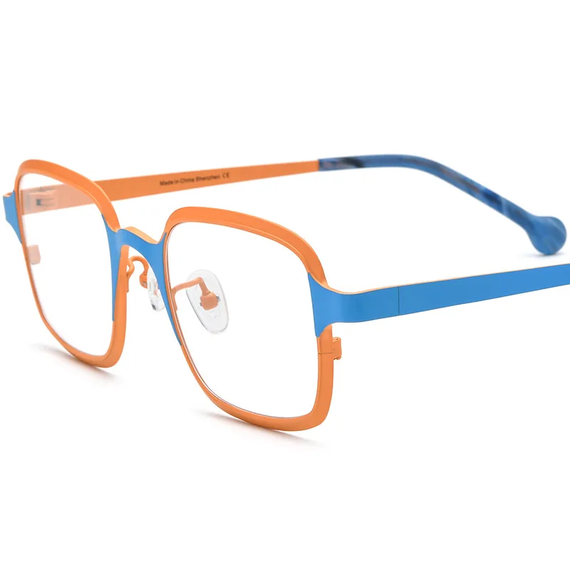 

Multi-color Ultra-light Pure Titanium Myopia Square Frame Male Personality Niche Retro Geek Glasses Can Be Matched with Degrees.