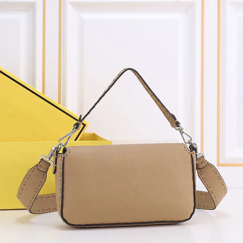 

Cowhide Crossbody Bag High Quality Retro Design Shoulder Underarm Bag Versatile Casual Hand sewn Purse Classic Handbag Women