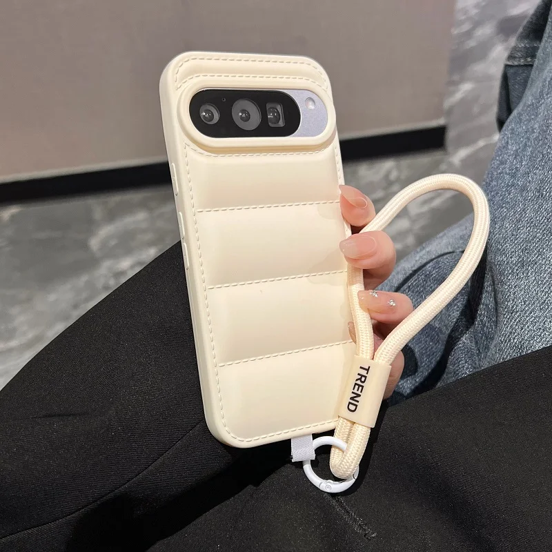 Soft Liquid Silicone Down Jacket Case with Lanyard