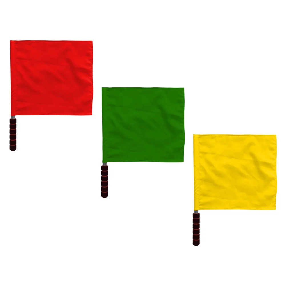 

Yardwe Commander Flag Hand Flags Traffic Safety Flags Red Stick Flags Football Track Field Red Yellow Green Referee